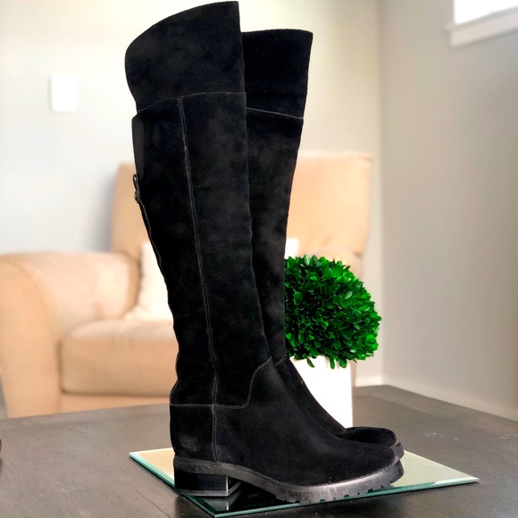 steve madden knee high boots suede